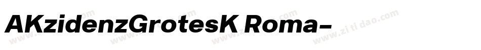 AKzidenzGrotesK Roma字体转换